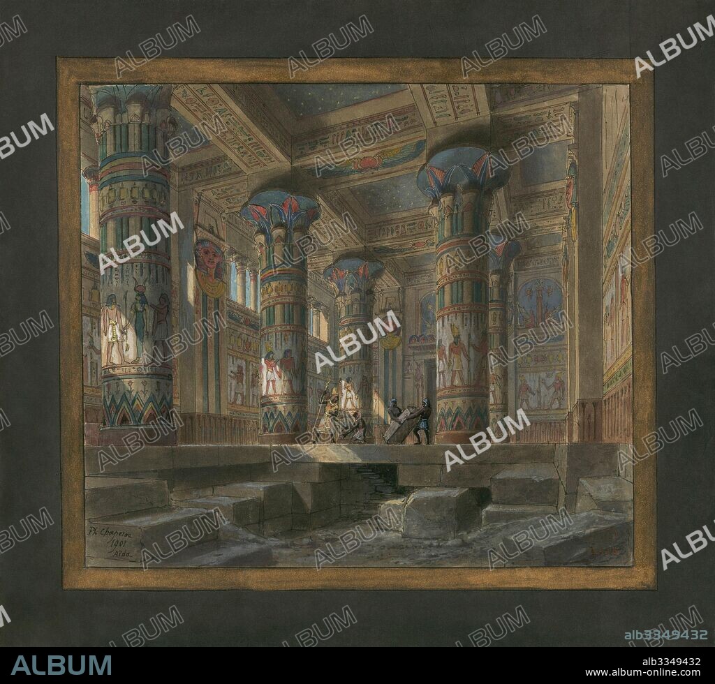 PHILIPPE CHAPERON. Set design for opera Aida by Giuseppe Verdi. Paris, Théâtre national de l'Opéra.
