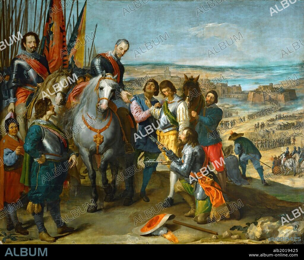 JOSÉ LEONARDO. Leonardo Jusepe / 'The Surrender of Juliers', 1634-1635, Oil on canvas, 307 x 381 cm, P00858.