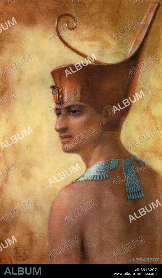 Pepi I, Ancient Egyptian pharaoh of the 6th dynasty, 24th-23rd century BC (1926). The third king of the 6th dynasty, Pepi I ruled from 2332 to 2283 BC. A print from Kings and Queens of Ancient Egypt, portraits by Winifred Brunton, Hodder and Stoughton, London, 1926.