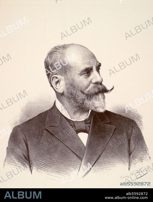 Bouché, Carl de Glasmaler. geb. 16.7.1845 in München. Porträt mit faksimiliertem Namenszug. Kreidelithographie, 1895, von Franz Th. Würbel (geb. 1858). Bl. 42,5 × 29,4 cm. Berlin, Sammlung Archiv für Kunst und Geschichte.