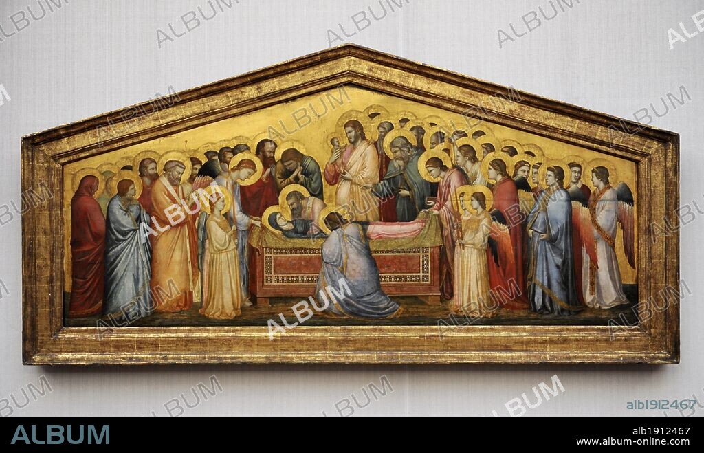 ARTE GOTICO. ITALIA. GIOTTO DI BONDONE (1267? -1337). Pintor y arquitecto italiano del Trecento.. "ENTIERRO DE MARIA", 1310. Gemäldegalerie o Pinacoteca de Berlín. Kulturforum. Museos Nacionales de Berlín (Staatiche Museum). Alemania. Europa.