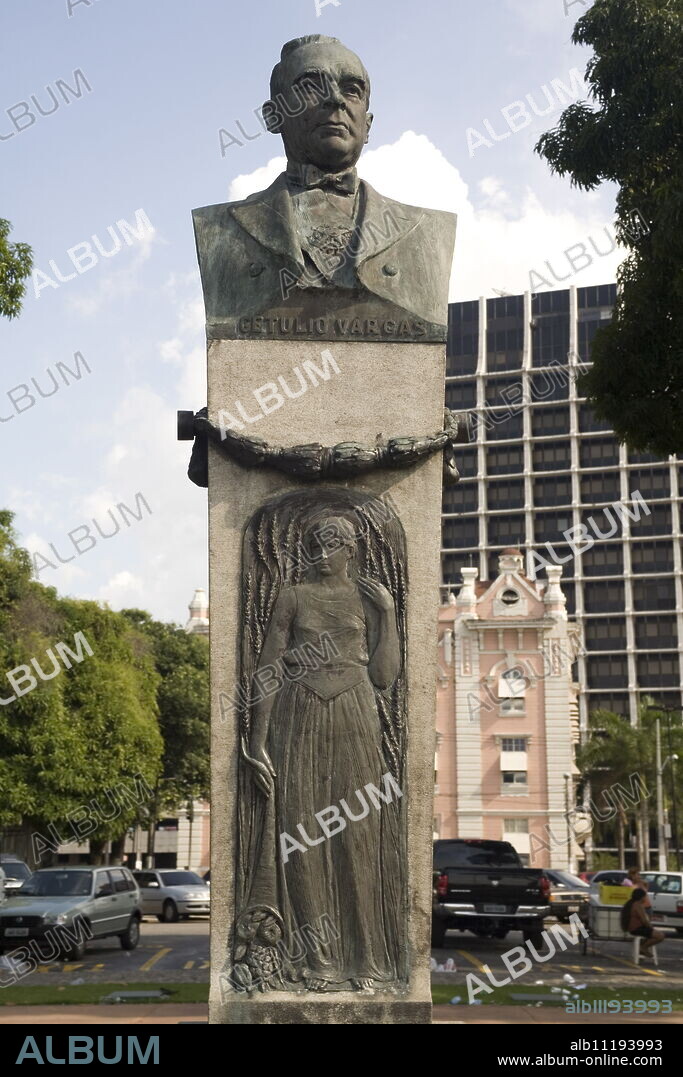 Getulio Vargas statue, Belem, Para, Brazil, South America.