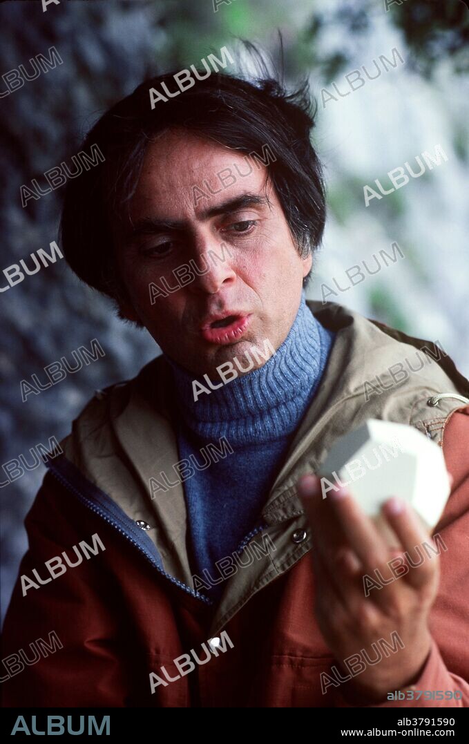 Sagan, holding a dodecahedron, on the set of the 1980 television series "Cosmos: A Personal Voyage." Carl Edward Sagan (1934-1996) was an American astronomer, astrophysicist, cosmologist, author, science popularizer, and science communicator in astronomy and natural sciences. He published more than 600 scientific papers and articles and was author, co-author or editor of more than 20 books. He advocated scientifically skeptical inquiry and the scientific method, pioneered exobiology and promoted the Search for Extra-Terrestrial Intelligence (SETI). Sagan is known for his popular science books and for the award-winning 1980 television series Cosmos: A Personal Voyage, which he narrated and co-wrote. After a long and difficult fight with myelodysplasia, which included three bone marrow transplants, Sagan died of pneumonia at the age of 62.