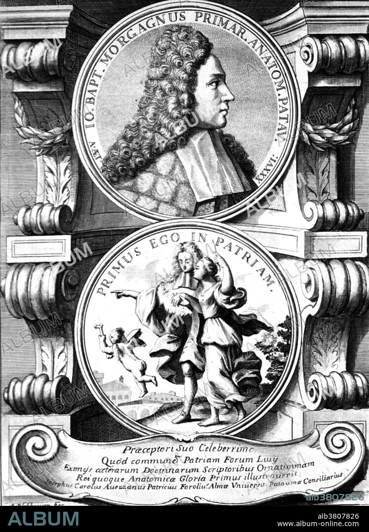 Giovanni Battista Morgagni (February 25, 1682 - December 6, 1771) was an Italian anatomist, generally regarded as the father of modern anatomical pathology, who taught thousands of medical students from many countries during his 56 years as Professor of Anatomy at the University of Padua. His most significant literary contribution, the monumental five-volume On the Seats and Causes of Disease, embodied a lifetime of experience in anatomical dissection and observation, and established the fundamental principle that most diseases are not vaguely dispersed throughout the body, but originate locally, in specific organs and tissues. His precision, his exhaustiveness, and his freedom from bias are his essentially modern or scientific qualities. His treatise was the commencement of the era of steady progress in pathology and in practical medicine. He died in 1771 at the age of 89.