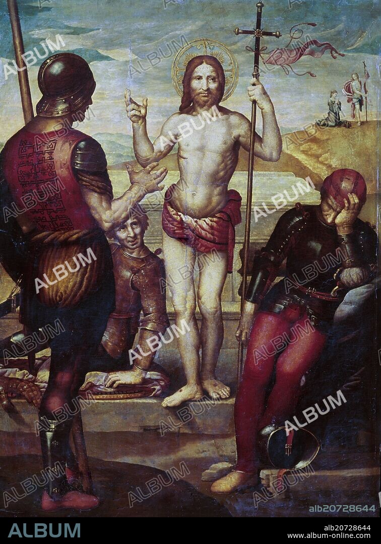 FERNANDO YAÑEZ DE ALMEDINA (1480-1536). RESURRECCION DE CRISTO - SIGLO XVI - RENACIMIENTO ESPAÑOL.