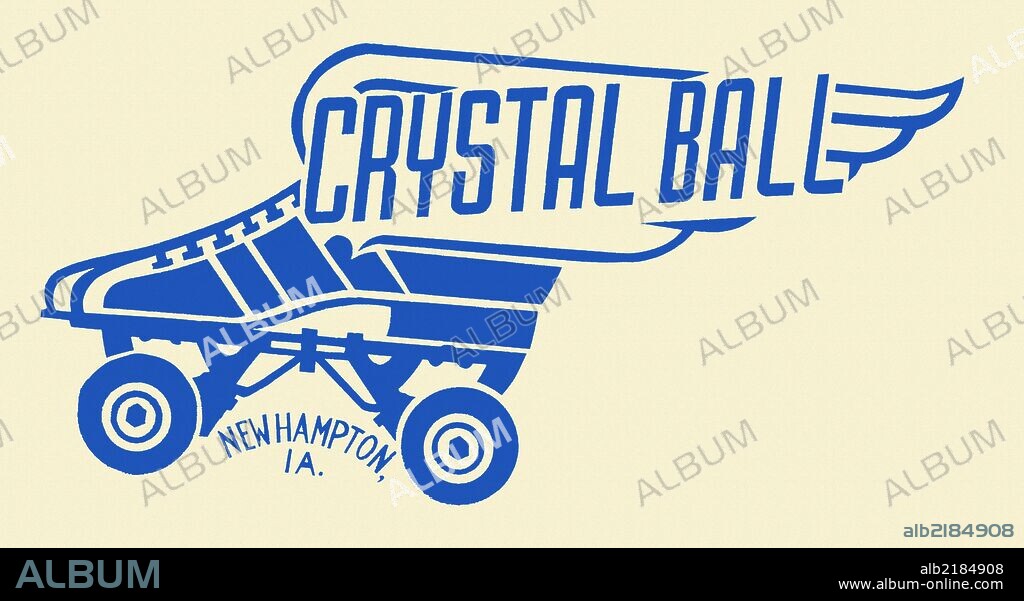 Stickers were issued by roller rinks across the United States.  Many were stock designs imprinted with the local skating facility.  This was for Crystal Ball in New Hampton, Iowa.