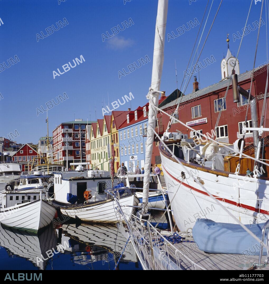 Thorshavn, capital of the Faroe Islands, a self-governing dependancy of Denmark, Europe.