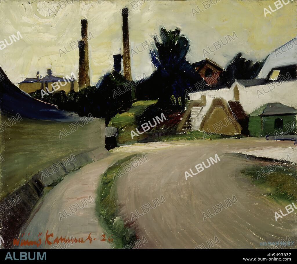 Väinö Kunnas, 12.4.1896, Vyborg, 10.2.1929, Helsinki, View of Helsinki, the Finnish Sugar Co., 1926, 46.5 × 55.5 cm, oil, oil on canvas.