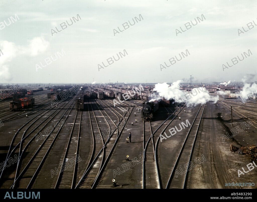 A general view of a classification yard at C & NW RR's Proviso(?) yard, Chicago, Ill. December 1942.