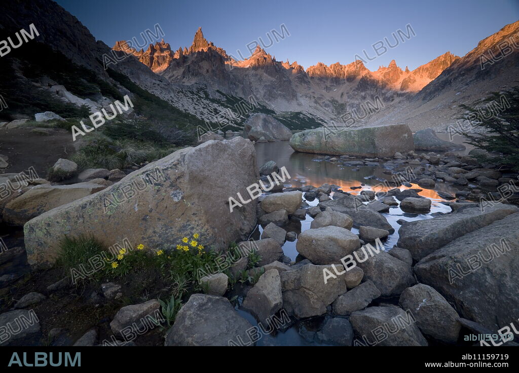 Cerro Catedral and Lago Toncek, Nahuel Huapi National Park, Bariloche, Patagonia, Argentina, South America.