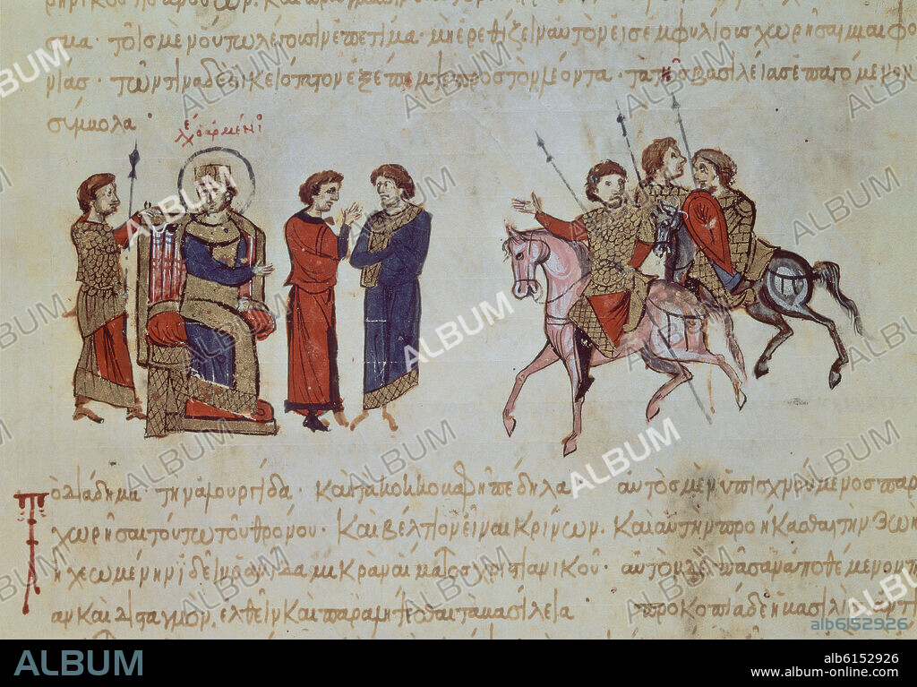 JOHN SKYLITZES. MINIATURA-PROCLAMACION DE LEON ARMENIO.