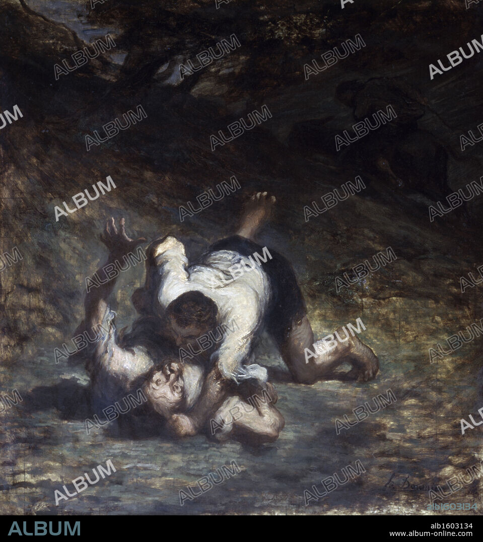Le Voleur et l'Ane The Thief And The Ass Late 19th Century Honore Daumier (1808-1879 French) Musee d'Orsay, Paris, France.