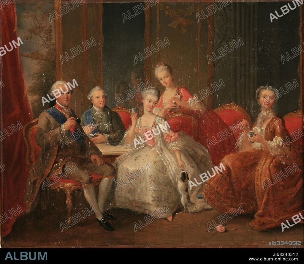 JEAN-BAPTISTE CHARPENTIER. The Family of the Duke of Penthièvre, also known as The Cup of Chocolate.