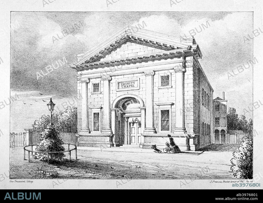 Trinity Chapel, St Thomas Square, Hackney, London, c1850.