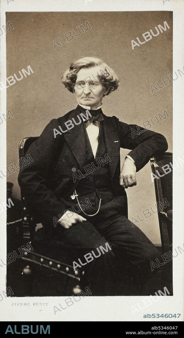 PIERRE PETIT. Portrait of the composer Hector Berlioz (1803-1869).