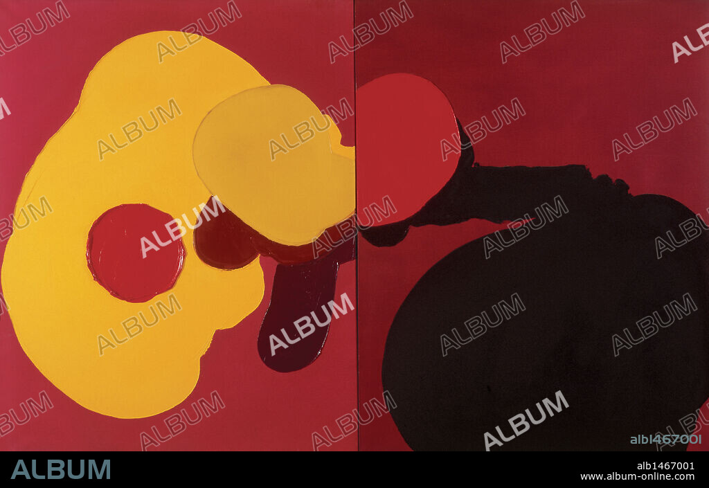 ARTE S. XX. ESPAÑA. LUIS FEITO (Madrid, 1929). Pintor español. Perteneció, junto con Canogar, Millares y Saura, al grupo 'El Paso. "NUMERO 715". Museo de Arte Abstracto de Cuenca. Castilla-La Mancha.