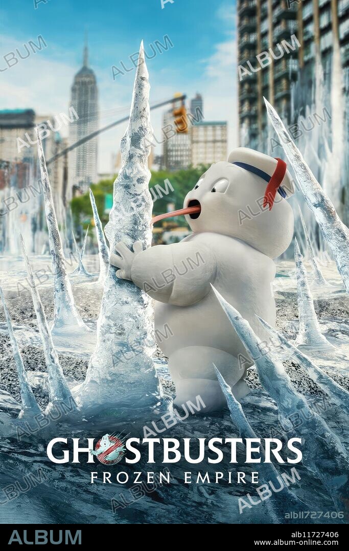 Poster de CAZAFANTASMAS: IMPERIO HELADO, 2024 (GHOSTBUSTERS: FROZEN EMPIRE), dirigida por GIL KENAN. Copyright Columbia Pictures/ Bron Studios, Ghostcorps/Right of Way Films/Sony Pictures.