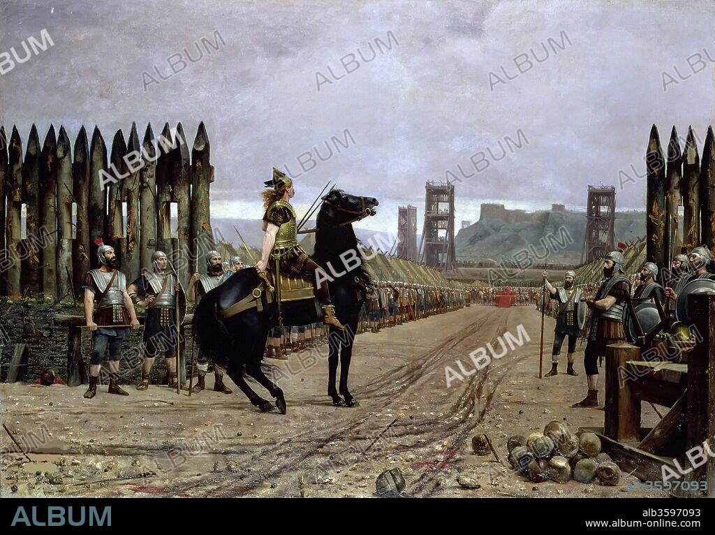 HENRI-PAUL MOTTE. Vercingetorix before Caesar.