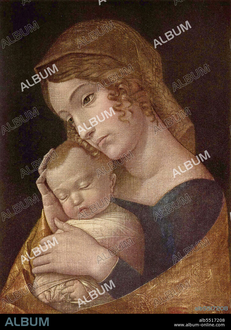 Andrea Mantegna (1431-1506)/ Madonna and Sleeping Child, 1465-1470. Glue tempera on linen, 43x32 cm.