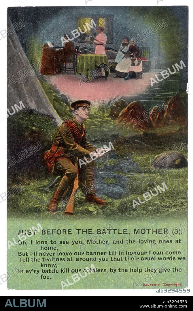 World War I Song Card.
