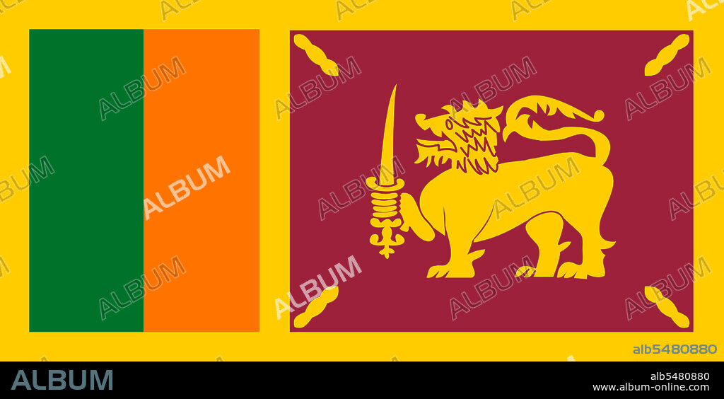 The Flag of Sri Lanka, also called the Lion Flag, consists of a gold lion, holding a sword in its right fore paw, in front of a crimson background. Sri Lanka had always been an important port and trading post in the ancient world, and was increasingly frequented by merchant ships from the Middle East, Persia, Burma, Thailand, Malaysia, Indonesia and other parts of Southeast Asia. The islands were known to the first European explorers of South Asia and settled by many groups of Arab and Malay merchants. A Portuguese colonial mission arrived on the island in 1505 headed by Lourenco de Almeida, the son of Francisco de Almeida. At that point the island consisted of three kingdoms, namely Kandy in the central hills, Kotte at the Western coast, and Yarlpanam (Anglicised Jaffna) in the north. The Dutch arrived in the 17th century. The British East India Company took over the coastal regions controlled by the Dutch in 1796, and in 1802 these provinces were declared a crown colony under direct rule of the British government, therefore the island was not part of the British Raj. The annexation of the Kingdom of Kandy in 1815 by the Kandyan convention, unified the island under British rule. European colonists established a series of cinnamon, sugar, coffee, indigo cultivation followed by tea and rubber plantations and graphite mining. The British also brought a large number of indentured workers from Tamil Nadu to work in the plantation economy. The city of Colombo was developed as the administrative centre and commercial heart with its harbor, and the British established modern schools, colleges, roads and churches that introduced Western-style education and culture to the Ceylonese. On 4 February 1948 the country gained its independence as the Dominion of Ceylon. It changed its name to Sri Lanka in 1972.