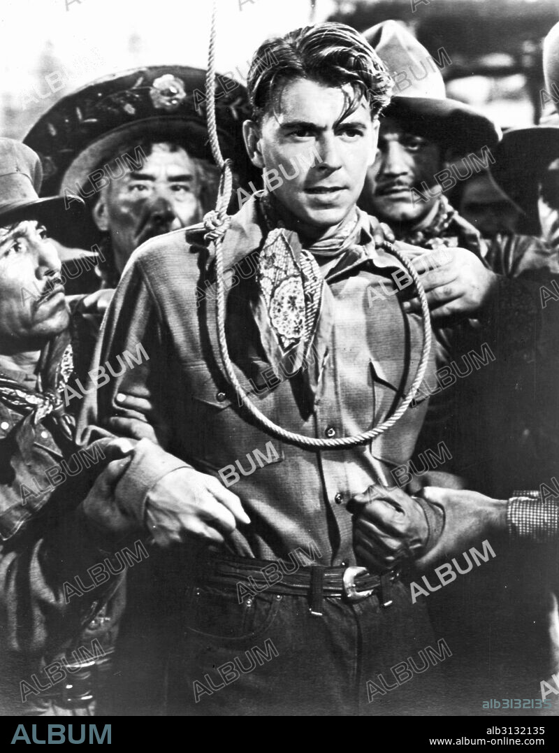 Hollywood, California:  c. 1941 Actor Ronald Reagan in a scene from the Western movie, 'The Bad Man'.