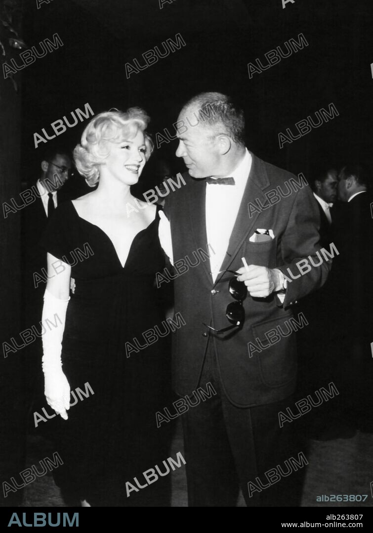 BILLY WILDER and MARILYN MONROE. Premier de "Con faldas y a lo loco" 1959. 1959