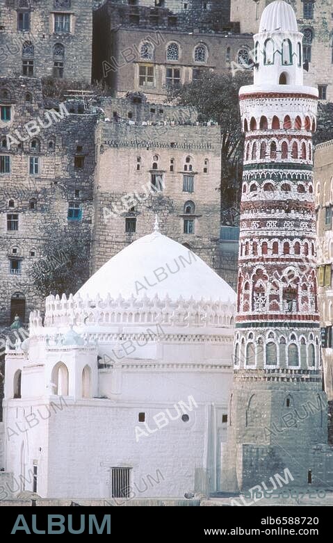 Jibla (Prov.Ibb, Jemen). Qubbat Bayt az-Zum-Moschee. /-Außenansicht.-/ Foto, Februar 1981.