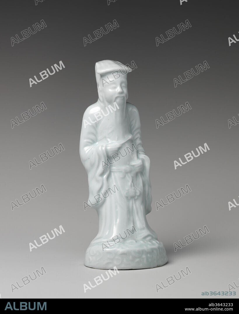 Lu Tung Pin. Culture: British, Bristol. Dimensions: Height: 6 1/2 in. (16.5 cm). Factory: Bristol (British). Factory director: Benjamin Lund (active 1748-52). Date: 1750.