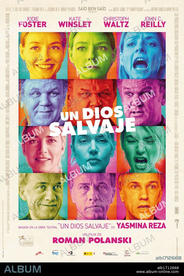 Poster de UN DIOS SALVAJE, 2011 (CARNAGE), dirigida por ROMAN POLANSKI. Copyright SBS PRODUCTIONS.