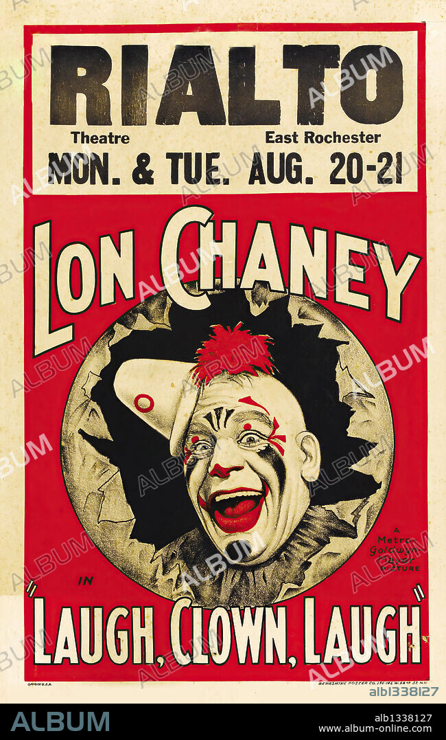 Poster de RÍE, PAYASO, RÍE, 1928 (LAUGH, CLOWN, LAUGH), dirigida por HERBERT BRENON. Copyright M.G.M.