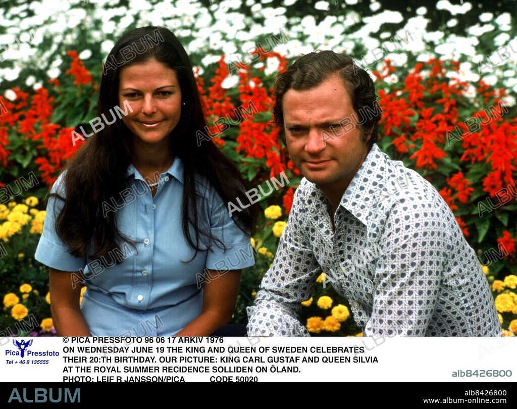 BORGHOLM 1976. KING CARL GUSTAF AND QUEEN SILVIA. AT THE ROYAL SUMMER RECIDENCE SOLLIDEN ON ÖLAND.. PHOTO: LEIF R JANSSON / PICA / CODE 50020.