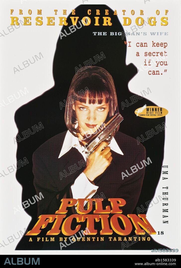Poster de PULP FICTION, 1994, dirigida por QUENTIN TARANTINO. Copyright MIRAMAX.
