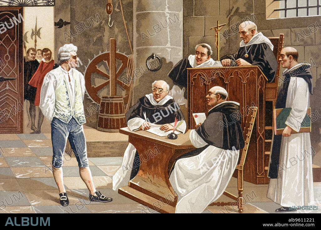 Judgment of the court of inquisition of Geneva to Spanish theologian Miguel Servet, condemning him to the stake for heresy in 1553.