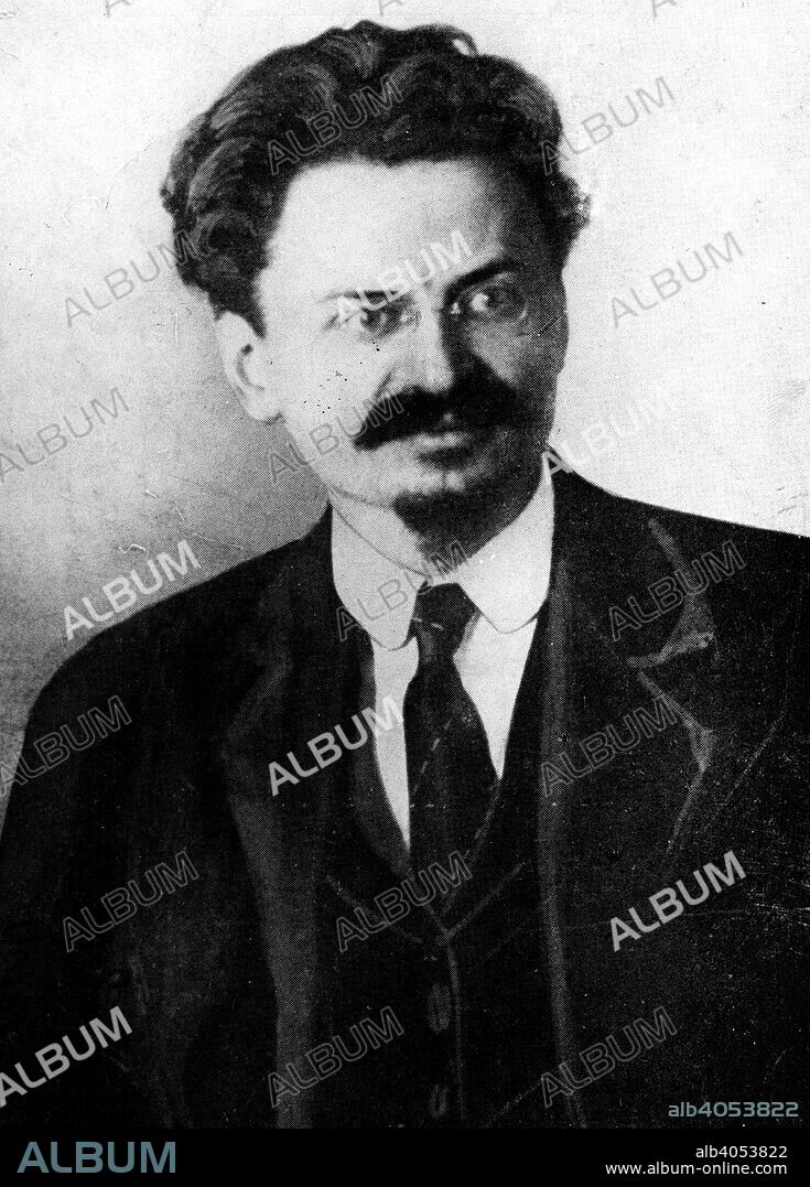 Leon Trotsky, Communist theorist and agitator, a leader in Russia's October Revolution in 1917 and later commissar of foreign affairs and of war in the Soviet Union (1917-24).