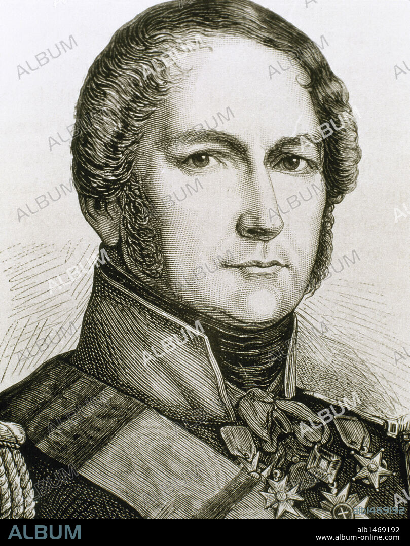 LEOPOLDO I (1790-1865). Rey de Bélgica (1831-1865). Grabado.