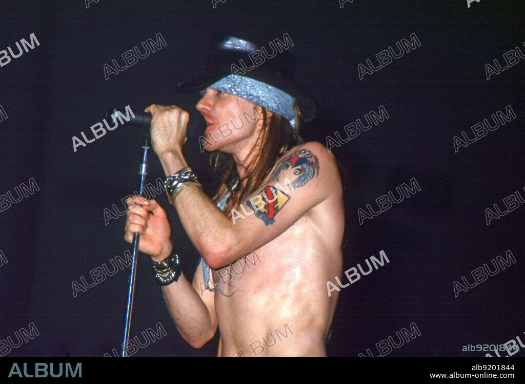 GUNS N'ROSES and AXL ROSE. Lakeland,Florida,USA:GUNS-N-ROSES_AXL ROSE opening for Motley Crue-Lakeland Civic Center-Nov. 24,1987 (Credit Image: © Christopher Helton via ZUMA Press Wire).