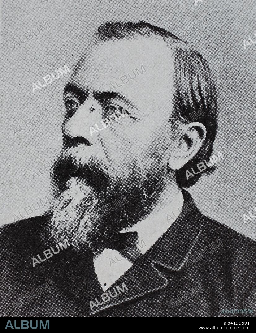 Carl von Liebermeister, 1833 - 1901, German internist, historical image or illustration, published 1890, digital improved.