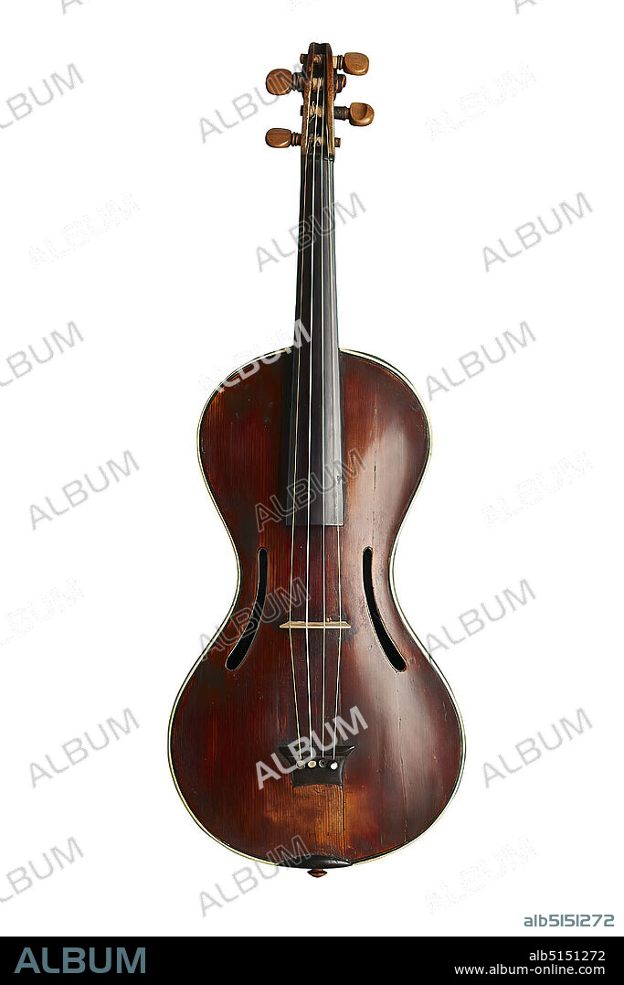 François Chanot, violin with guitar-shaped outline, maple, total: length: 595 mm (total length); sounding string length: 331 mm; width: 212 mm (max. body width); height: 29 mm (max. rib height), unmarked, stringed instruments.