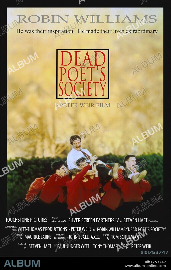 Poster of DEAD POETS SOCIETY, 1989, directed by PETER WEIR. Copyright TOUCHSTONE PICTURES.