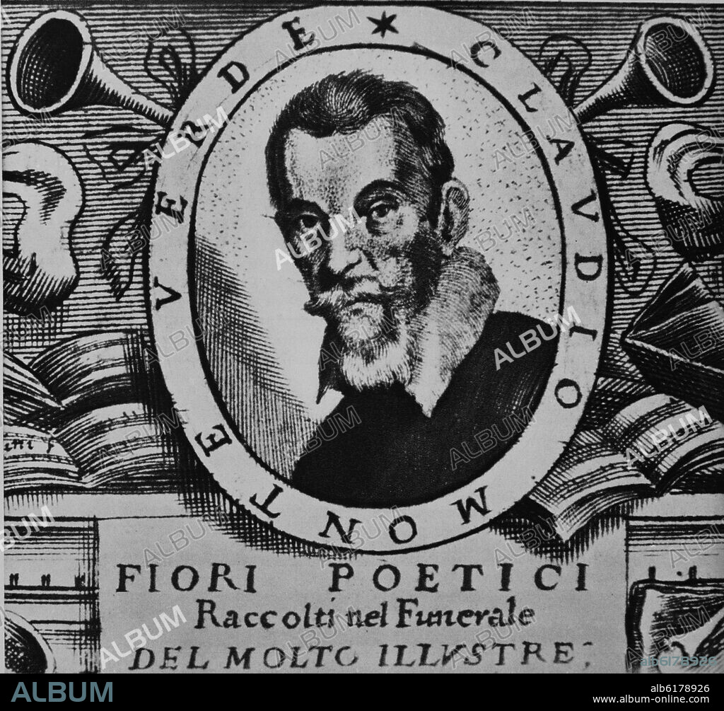 FRANCESCO MILOCO. FIORI POETICI RACCOLTI NEL FUNERALE DEL MOLTO ILLUSTRE, E MOLTO REVERNEDO SIGNOR CLAUDIO MONTEVERDE (1567-1643) - GRABADO - 1644.