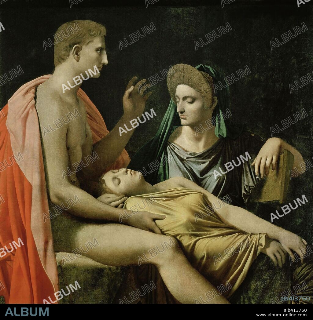 Jean Auguste Dominique Ingres / 'Tu Marcellus Eris o Virgilio leyendo la Eneida', 1814, Óleo sobre lienzo.
