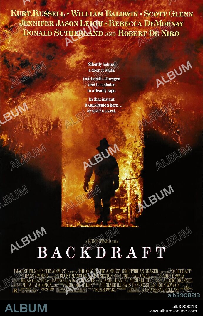 Poster of BACKDRAFT, 1991, directed by RON HOWARD. Copyright UNIVERSAL PICTURES.