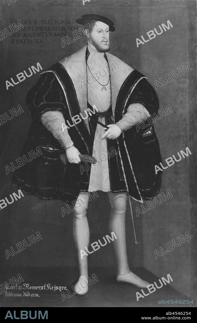 Attributed to David Frumerie, Charles V, 1500-1558, German-Roman Emperor, King of Austria, King of Spain, painting, Oil on canvas, Height, 194 cm (76.3 inches), Width, 123 cm (48.4 inches).