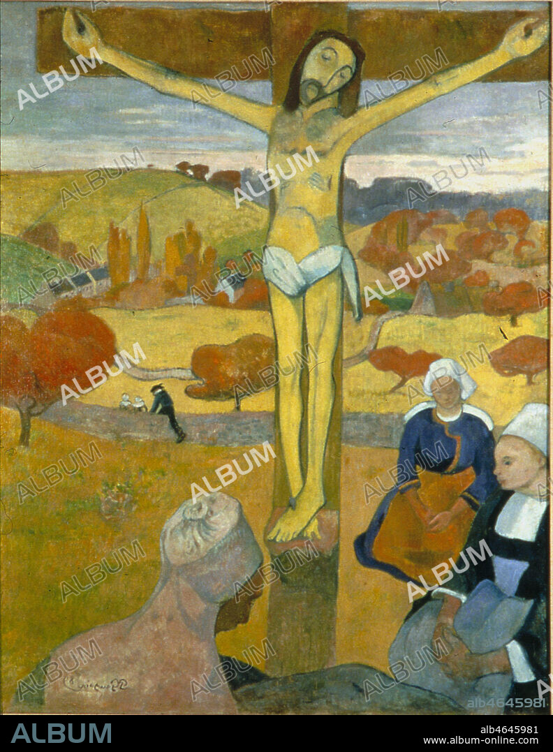 "Le Christ jaune" peint par Paul Gauguin en automne 1889 d'après une sculpture polychrome de l'église de Trémalo près de Pont-Aven. Buffalo, Albright-Knox Art Gallery. Credit: Coll. Bouquignaud/Kharbine-Tapabor.