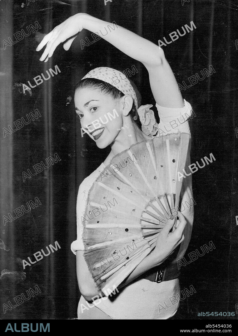 Famed Ballerina Margot Fonteyn rehearses for her come back in London last night at Covent Garden. Last October she caught diphtheria, tried a comeback in January, but had to postpone it because of the effects of her illness. March 12, 1953.