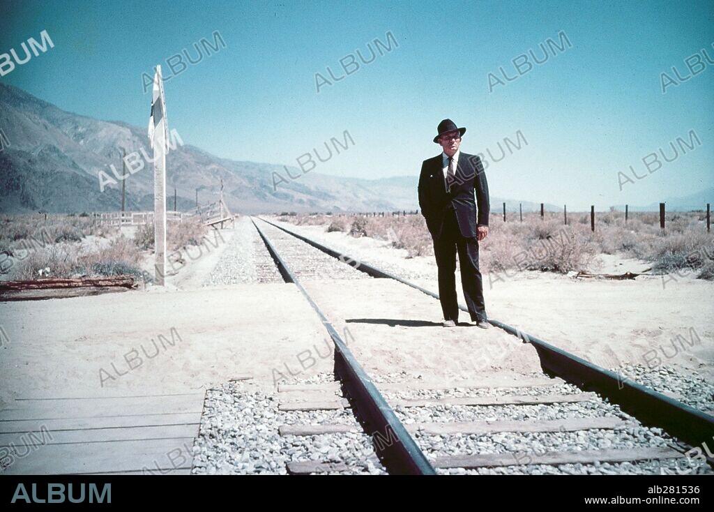 SPENCER TRACY in BAD DAY AT BLACK ROCK, 1955, directed by JOHN STURGES. Copyright M.G.M.