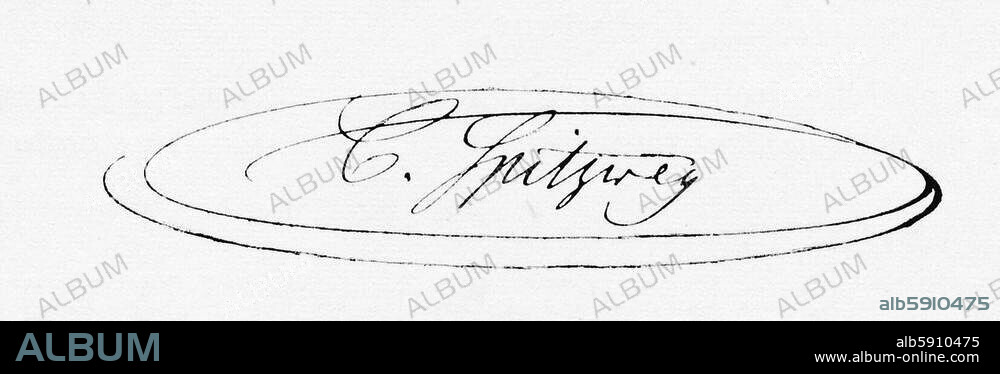 Spitzweg, Carl; Maler; München 5.2.1808 - ebd. 23.9.1885. Namenszug Carl Spitzwegs. Eigenhändige Unterschrift vom. 18.6.1849.