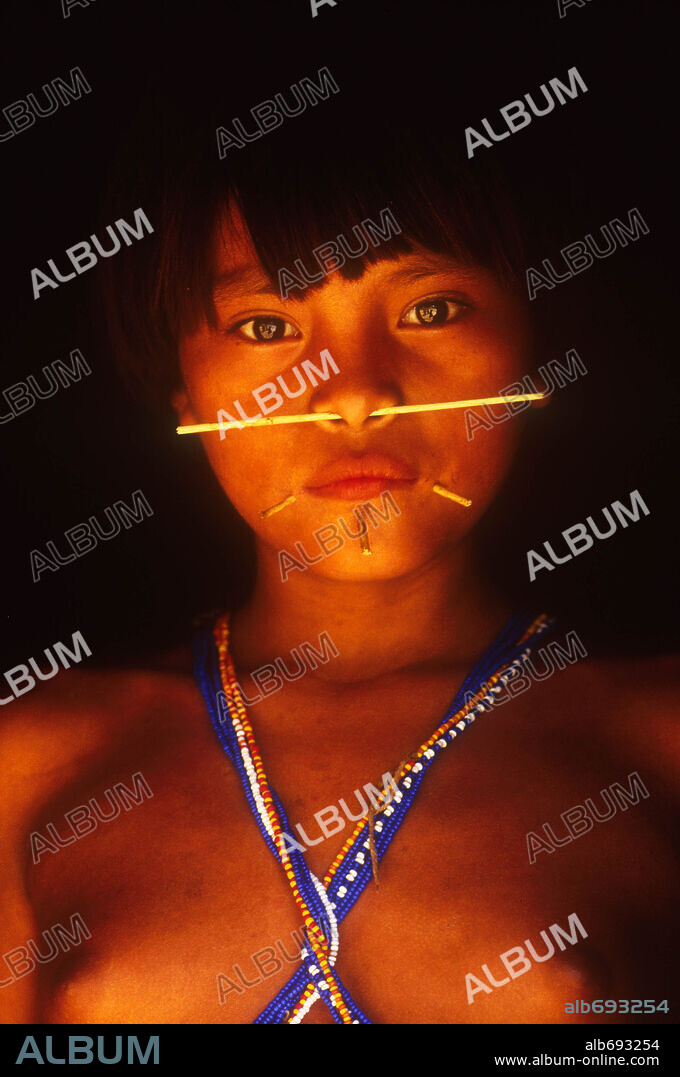 Sep 25, 2002; Yanomami Indian Reservation, VENEZUELA/BRAZIL; Called the 'Last Stone Age Tribe', the Yanomami are 15,000 deep jungle Indians living in the Amazon basin in both Venezuela and Brazil. The Yanomami are believed to be the most primitive, culturally intact people in existence in the world. Unfortunately, their exposure to modern civilization has proven to be deadly. Anthropologists, missionaries, gold miners (garimpeiros) and other white men have introduced devastating diseases into the tribe, f. 25/09/2002