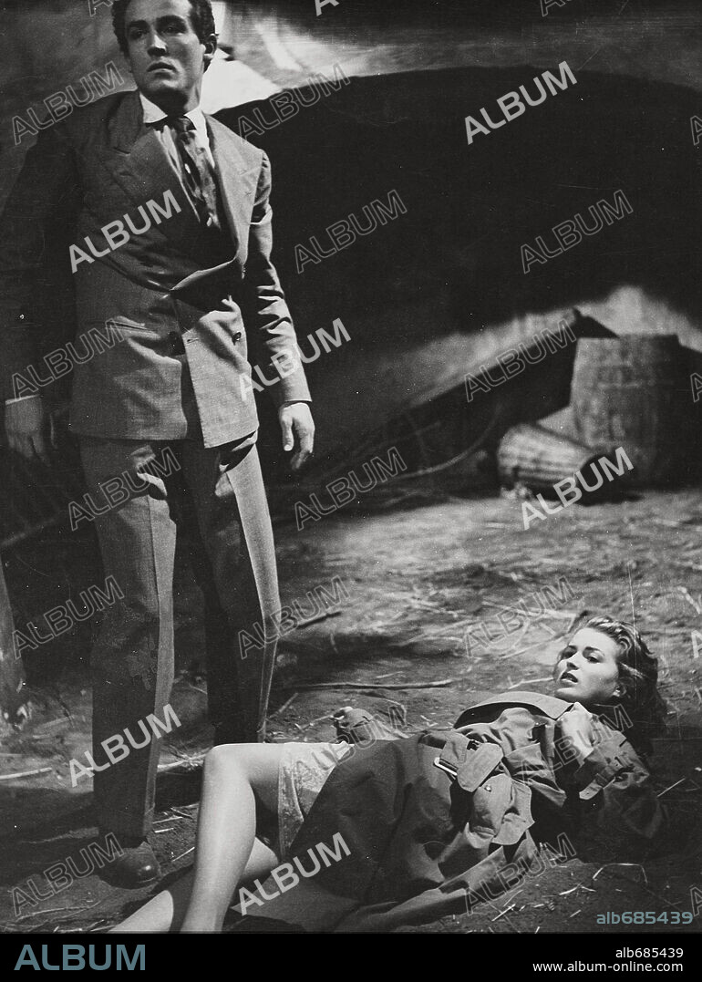 SILVANA MANGANO y VITTORIO GASSMAN en ANA, 1951 (ANNA), dirigida por ALBERTO LATTUADA. Copyright LUX FILM.